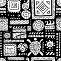 Ethnic handmade ornament. Seamless pattern for your design. Polynesian style Royalty Free Stock Photo