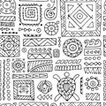 Ethnic handmade ornament. Seamless pattern for your design. Polynesian style Royalty Free Stock Photo