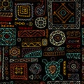 Ethnic handmade ornament for your design. Polynesian style, seamless pattern Royalty Free Stock Photo