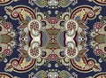 Ethnic horizontal authentic decorative paisley Royalty Free Stock Photo