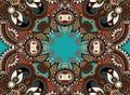 Ethnic horizontal authentic decorative paisley Royalty Free Stock Photo
