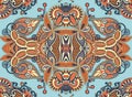 Ethnic horizontal authentic decorative paisley