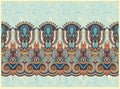 Ethnic horizontal authentic decorative paisley Royalty Free Stock Photo