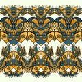 Ethnic horizontal seamless pattern. Indian