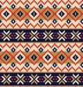 Ethnic Ikat native Indian aztec Navajo seamless repeat vector pattern traditional Mexican Design