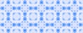 Ethnic Ikat Pattern. Blue Vintage Bohemian Ornament. Seamless Ikat Motifs Concept. Endless Watercolor Batik. Scandinavian Textile Royalty Free Stock Photo