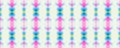 Ethnic Ikat Pattern. Rainbow Vintage Bohemian Wallpaper. Seamless Ethnic Ikat Pattern. Endless Watercolor Batik. Multicolor Lace