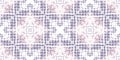 Ethnic Ikat Seamless Design. Violet Blue Geometric Ornament Royalty Free Stock Photo