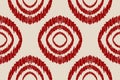 Ethnic ikat seamless pattern in tribal. Aztec geometric ornament print. Fabric circle pattern Royalty Free Stock Photo