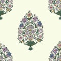 Ethnic India floral pattern.