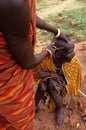 Ethnic Karamojong villagers, Uganda