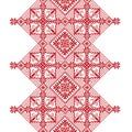 Ethnic Latvian Sign Ornament Seamless Line Pattern. Christmas De