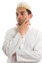 Ethnic man thinking Royalty Free Stock Photo