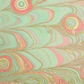 Ethnic Marble Abstract Pattern. Unique Close Wave and Circle Background