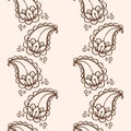 Ethnic mehendi mendi paisley seamless background pattern