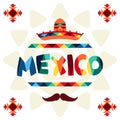 Ethnic mexican background design in native style