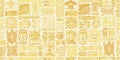 Ethnic mexican decor. Handmade Seamless Pattern for your design. Tribal tattos elements