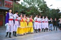 Ethnic minority dancing Royalty Free Stock Photo
