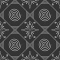 Ethnic motifs seamless pattern, african and indian aztec ornaments