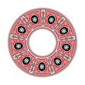 Ethnic motives. Circular pattern in traditional style. Royalty Free Stock Photo