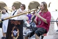 Ethnic musician at Buskers in ferrara Royalty Free Stock Photo