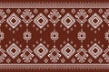 Ethnic native pattern Brown and white tones seamless Royalty Free Stock Photo