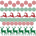 Ethnic nordic christmas seamless pattern background with deer Royalty Free Stock Photo