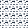 Ethnic nordic christmas seamless pattern background with deer Royalty Free Stock Photo