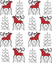 Ethnic ornament deer in the forest