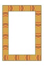 Ethnic ornamental frame. African textile pattern. Tribal border