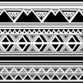 Ethnic pattern drawing background with seamless hand drawn black and white color abstract african style for print and fashion Royalty Free Stock Photo