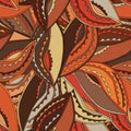 Ethnic pattern in earth colours with the motifs of a dance shield of the Kikuyu people of central Kenya Royalty Free Stock Photo