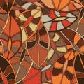 Ethnic pattern in earth colours with the motifs of a dance shield of the Kikuyu people of central Kenya Royalty Free Stock Photo