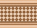 Ethnic pattern design for fabric, wallpaper, background in earth tone with light line bar. Wallpaper in seamless design. Royalty Free Stock Photo