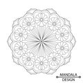 Ethnic pattern mandala coloring book page Royalty Free Stock Photo