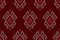 Red traditional ethnic pattern paisley flower Ikat background abstract Aztec