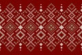 Red traditional ethnic pattern paisley flower Ikat background abstract Aztec