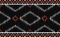 Ethnic pattern vector, Geometric continuous tribal background, Embroidery graphic fabric abstract design