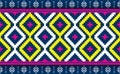 Ethnic pattern vector, Geometric graphic antique background, Embroidery line texture art