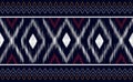 Ethnic pattern vector, Geometric handcraft motif background, Embroidery line textile wallpaper design