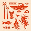 ethnic primitive icon vector