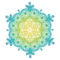 Ethnic Psychodelic Fractal Mandala Vector Meditation looks like Royalty Free Stock Photo