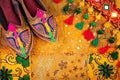 Ethnic Rajasthan shoes and belt Royalty Free Stock Photo