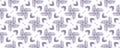 Ethnic Seamless Artwork. Violet White Geometric Royalty Free Stock Photo