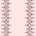 Ethnic seamless geometric pattern. Empty space for your text.