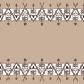 Ethnic seamless geometric pattern. Empty space for your text.