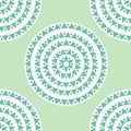 Ethnic seamless pattern with circles, dots, triangles. Tribal background.