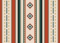 Ethnic seamless pattern. Geometric background. Southwestern decor. Mexican blanket, rug. Royalty Free Stock Photo