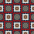 Ethnic seamless pattern with geometric ornament. Print for fabric