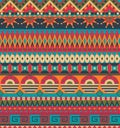 Ethnic seamless pattern. Geometric tribal ornament. Folk style. Colorful abstract background Royalty Free Stock Photo